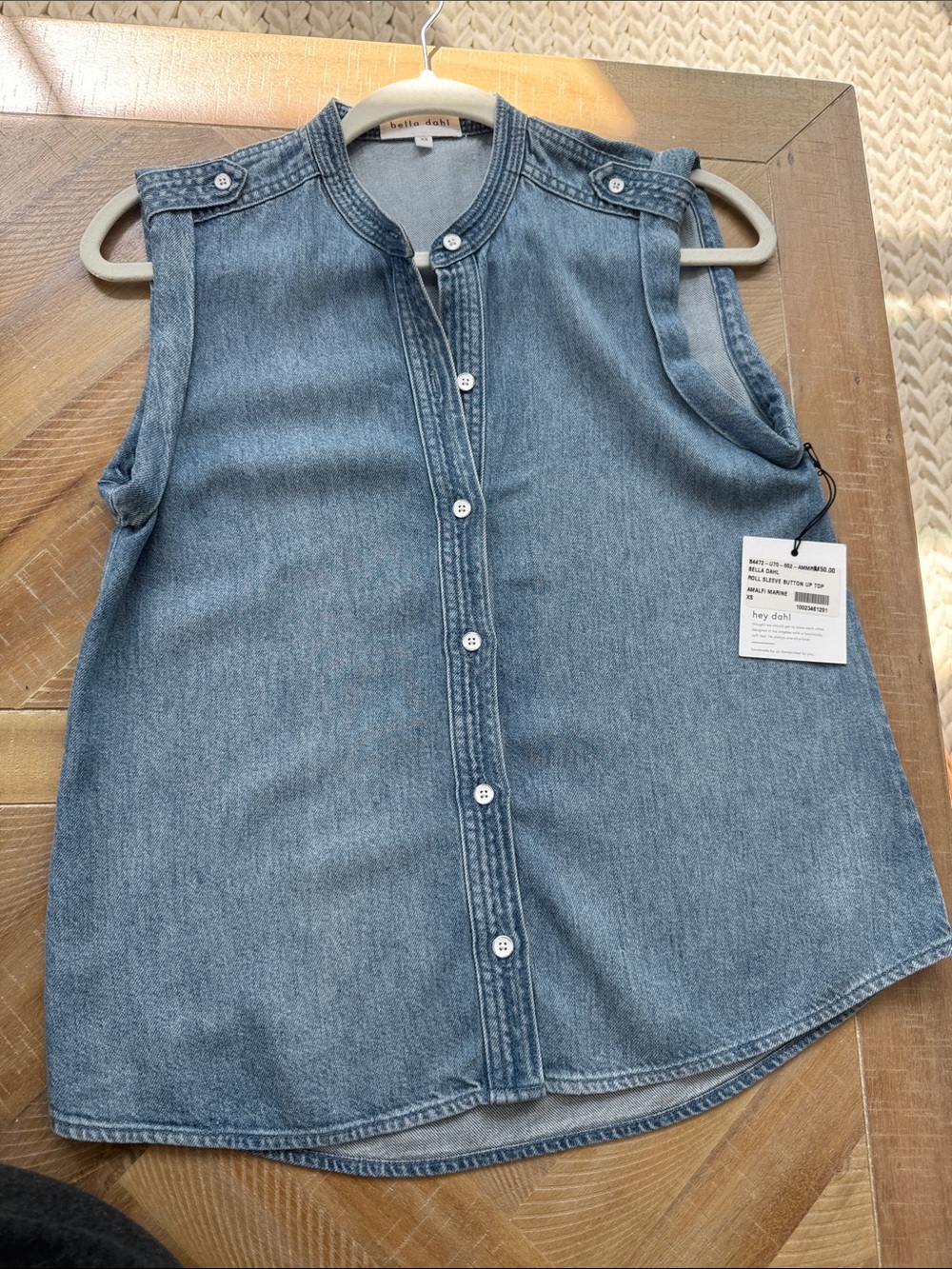 Bella Dahl Roll Sleeve Button Up Top